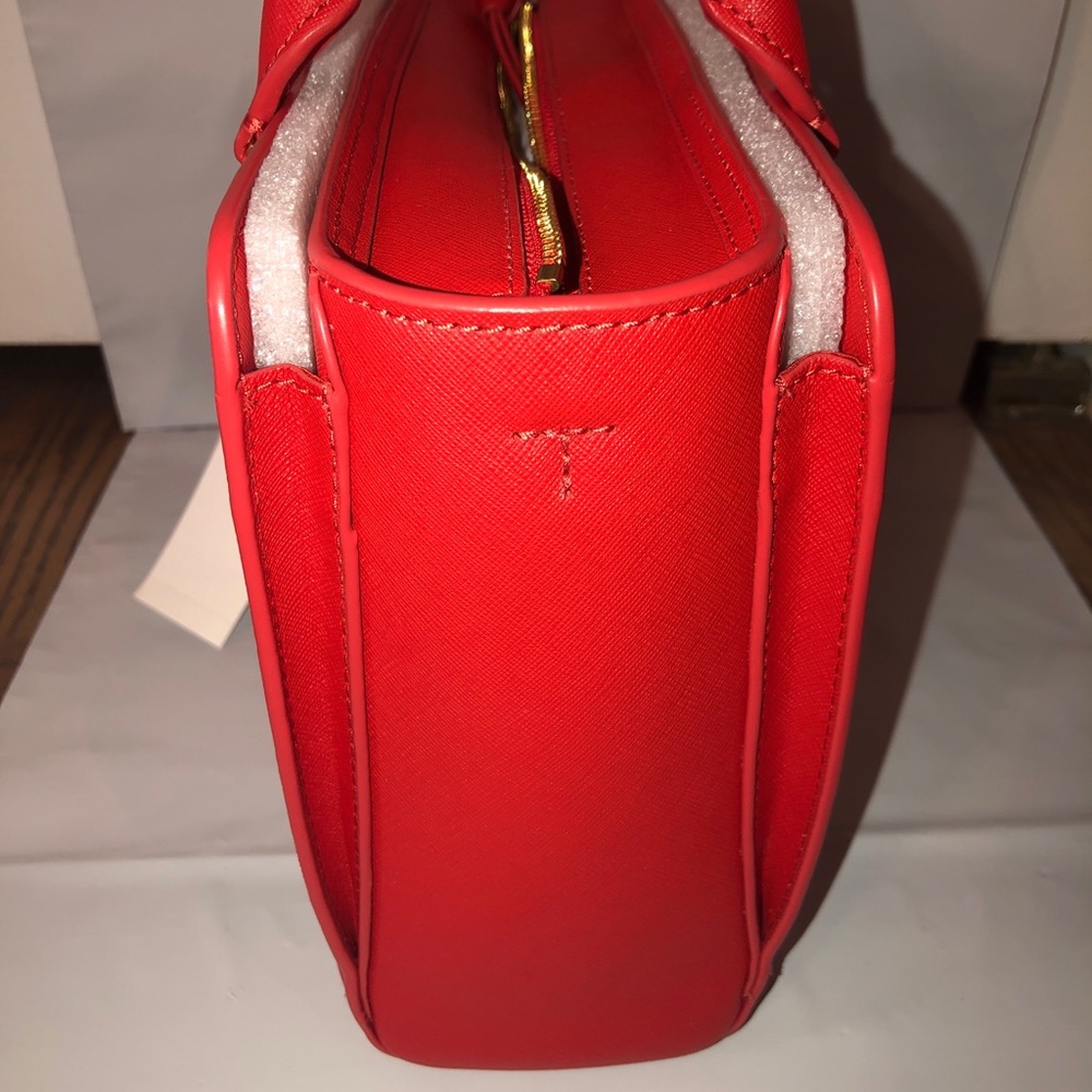 NWT Tory Burch  Emerson Small Red Tote Leather Satchel - Picture 4 of 9